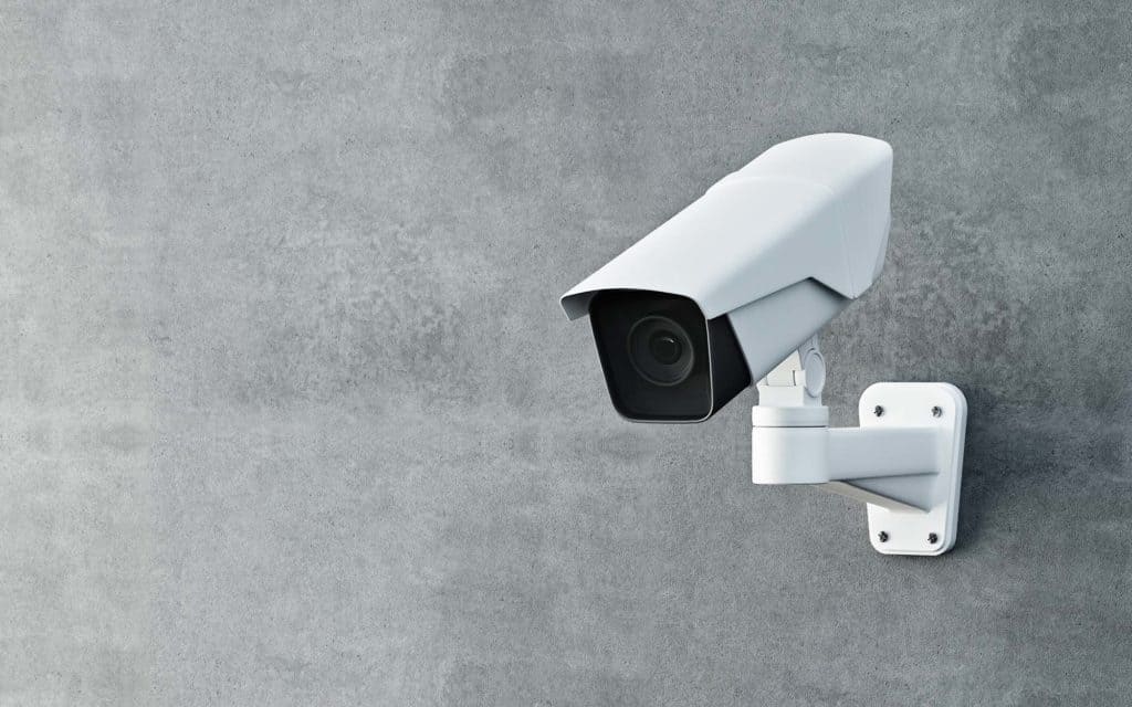 surveillance camera white