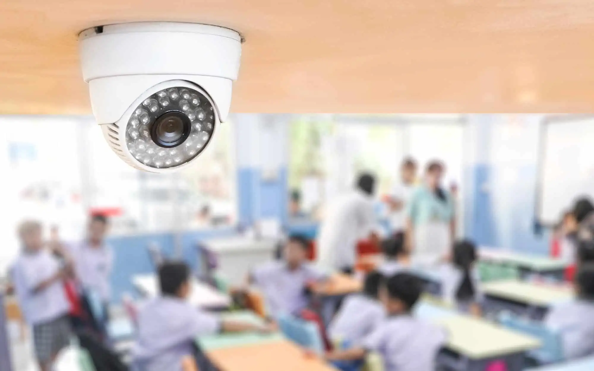 Security camera in classroom